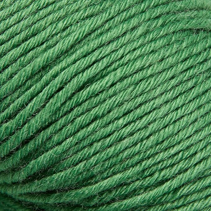 Merino Wool Yarn, 12-Ply Luxurious and Soft Yarn for Hand Knitting & Crocheting, 1.76 OZ/50g, 120 yds/110 Meters(Grass Green,6Balls)