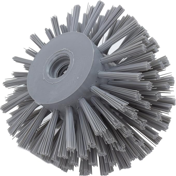 SPARTA Industrial Tank Brush Head Pipe Brush Head, Drain Brush with 3/4" Thread Hole (Handle Not Included) for Commercial Use, Plastic, 5 x 3.9 Inches, Gray - (Pack of 1)