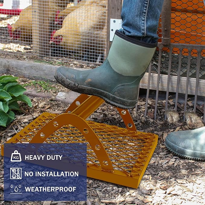Boot Scraper Heavy Duty Metal Boot Brush Scraper Outdoor Heavy Duty Shoe Boot Mud Scraper Outdoor Boot Dirt Cleaner Shoe Brush&Boot Brush, Boot Cleaner Boot Scrubber Shoe Scrubber (Orange)