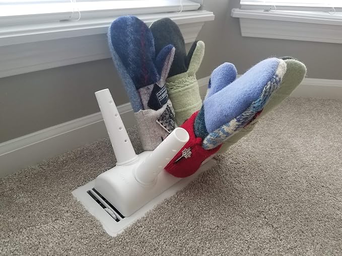 Green Glove Dryer for Hats, Gloves, Shoes & More (Eco Dryer White W/2 Extension Nozzles)