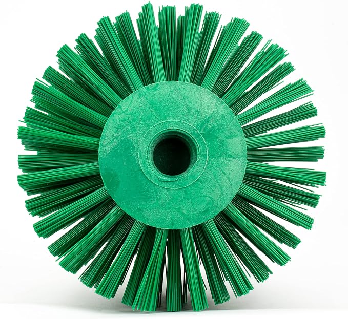 SPARTA 45005EC09 Plastic Multi-Purpose Valve Brush, Pipe Brush, Round Brush with Polyester Bristles, Color Coded for Commercial Cleaning, Kitchen, 3.9 X 5 X 3.9 Inches, Green, (Pack of 2)