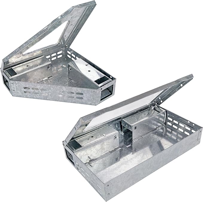Humane Multi-Catch Mouse Trap with Clear Top – Reusable, Effective Rodent Control Solution – Safe, No-Kill Repeater Mouse Trap for Home & Office