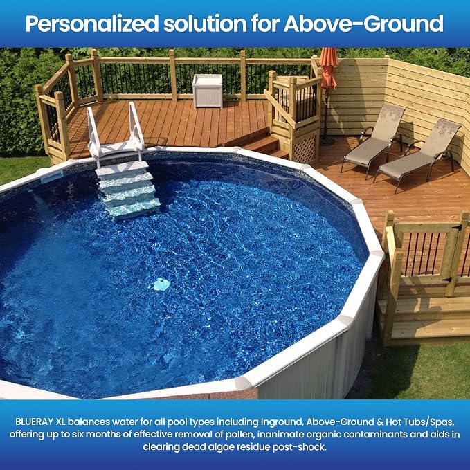XL Green Mineral Purifier & Catalyst™ - Water Clarifier for Above-Ground Pools with Mineral Pack & Copper Ionizer - Unit for3.5K-10K GAL.