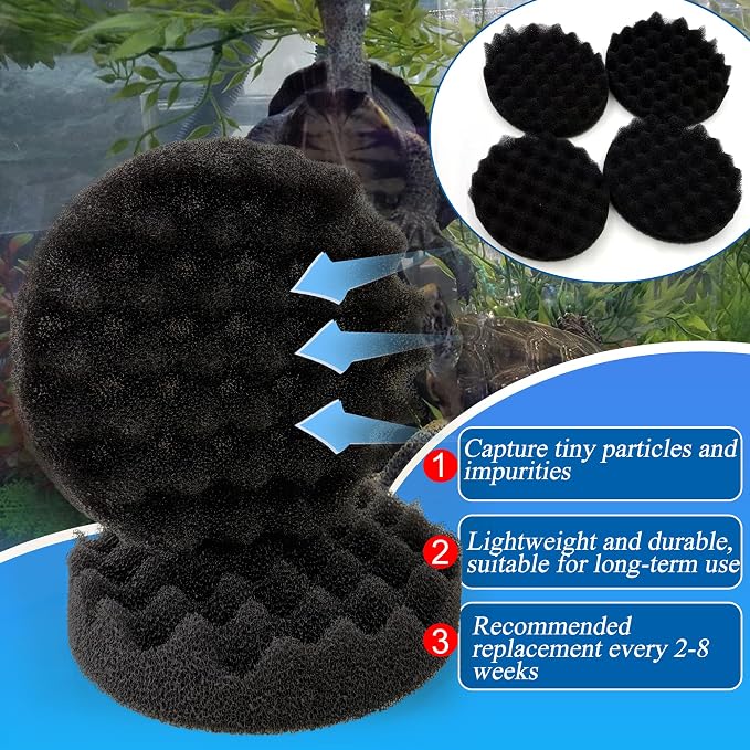 36 PCS Replacement Filter Media Kit for Fluval FX4/FX5/FX6 Aquarium Filters, Including 6 Upgraded 3in1 Carbon Pad, 6 Polishing Pads, 6 Fine Polishing Pads, 6 Bio-Foam Block, 6 Bio-Foam Pads, Media