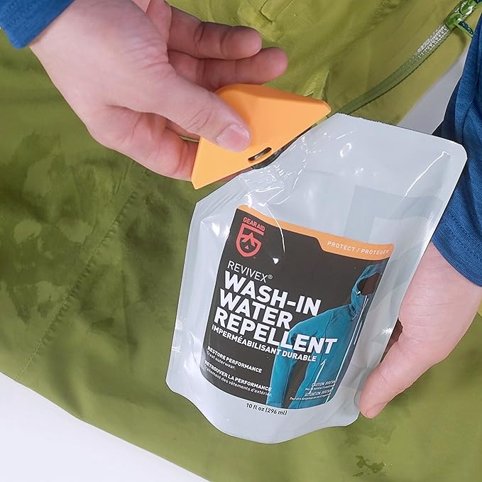 GEAR AID Revivex Durable Water Repellent (DWR) Spray for Waterproofing & Wash-in Water Repellent, Concentrated Formula for Outerwear, 10 Ounce