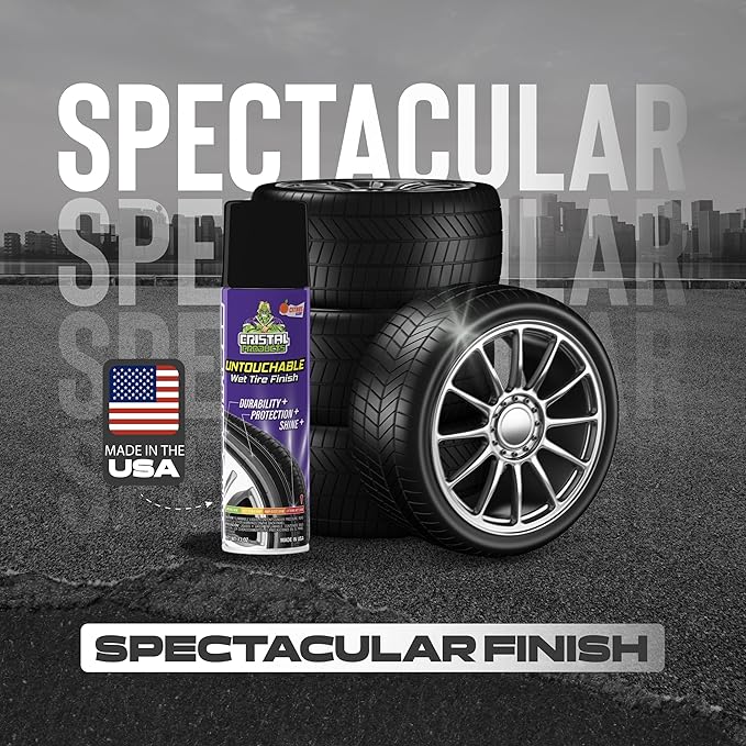 Untouchable Tire Shine Spray (6 Pack) – Citrus Scent, Wet Look Tire Shine, No Sling, Long Lasting Car Tire Shine, No Touch Application