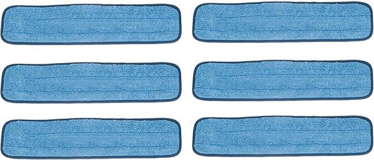 Real Clean 36 inch Microfiber Wet Mop Refill Pads for Flat Mop Frames (Pack of 6)