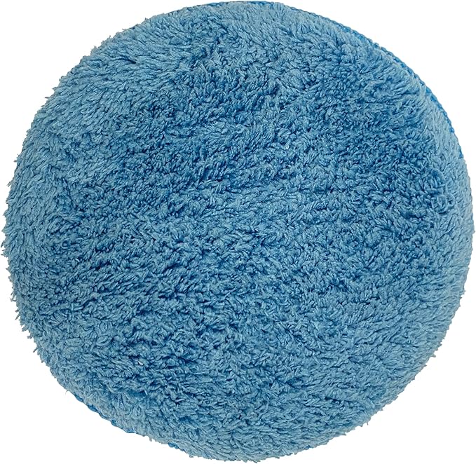 Detailer's Preference Microfiber Wax Applicator Pads with Sewn-in Pocket, Terry Weave, Reusable, Non-Abrasive, for Wax, Sealant, Polish, 6 Inch, Light Blue and White, 25-Pack