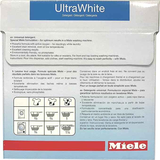 Miele CareCollection UltraWhite Multi-purpose powder 2.5KG (5.5 LBS) 48 Loads