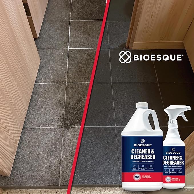 Bioesque Heavy Duty Multi-Surface Cleaner & Degreaser Concentrated Professional Formula, 5 Gallon (Pack of 1)