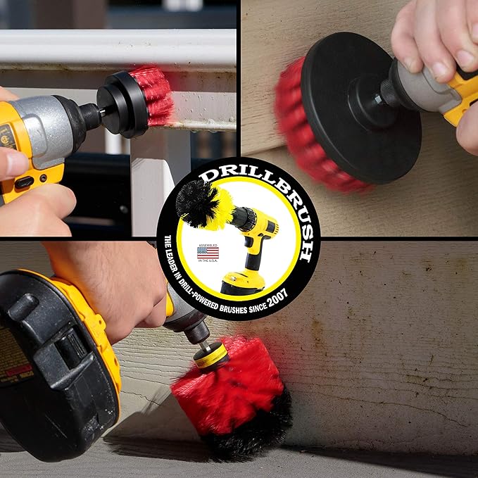 Hard Bristle Cleaning Brush - Stiff Brush for Cleaning - Household Cleaning Paste - Cleaning Scrubber Paste - Concrete Scrub Brush - Birdbath Cleaning Brush - Outdoor Cleaning Tools