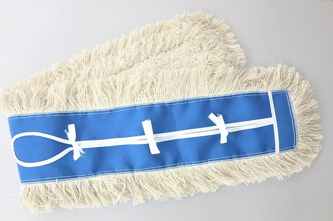 48" Industrial Strength Washable Cotton Dust Mop Refill Replacement Head for Home & Commercial Use for 48 Inch Frame Cleans Hardwood Laminate Concrete or Other Floor Systems