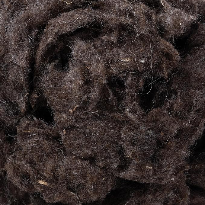 Kondoos 1 Lb Natural Washed Wool Noil w/Debris Batting Stuffing for Crafts, Quilting, Stuffed Animals, Cushions, Felting, Dryer Balls, Knitted Toys Insulation Fawn