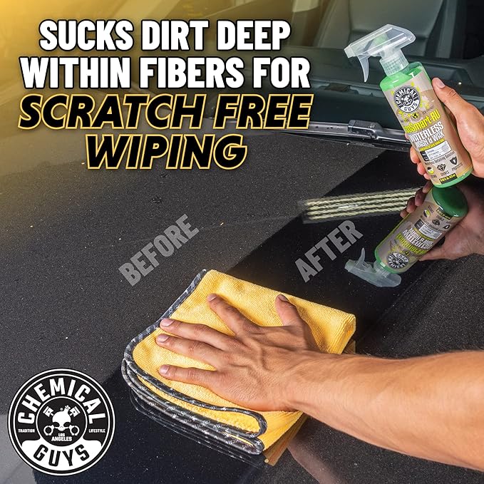 Chemical Guys MIC_506_60 Professional Grade Premium Microfiber Towels, Gold (16 Inch x 16 Inch) (Pack of 60) - Safe for Car Wash, Home Cleaning & Pet Drying Cloths