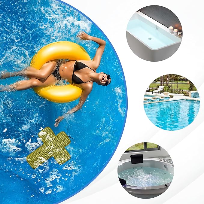 Ray Hot Tub Scum Absorber - Reusable Stingray Floating Spa Sponge & Oil Remover with Optional Tether - Washable Devilfish Oil Absorbing Sponge for Jacuzzi, Pool, and Bath (Cross 1 Pack)