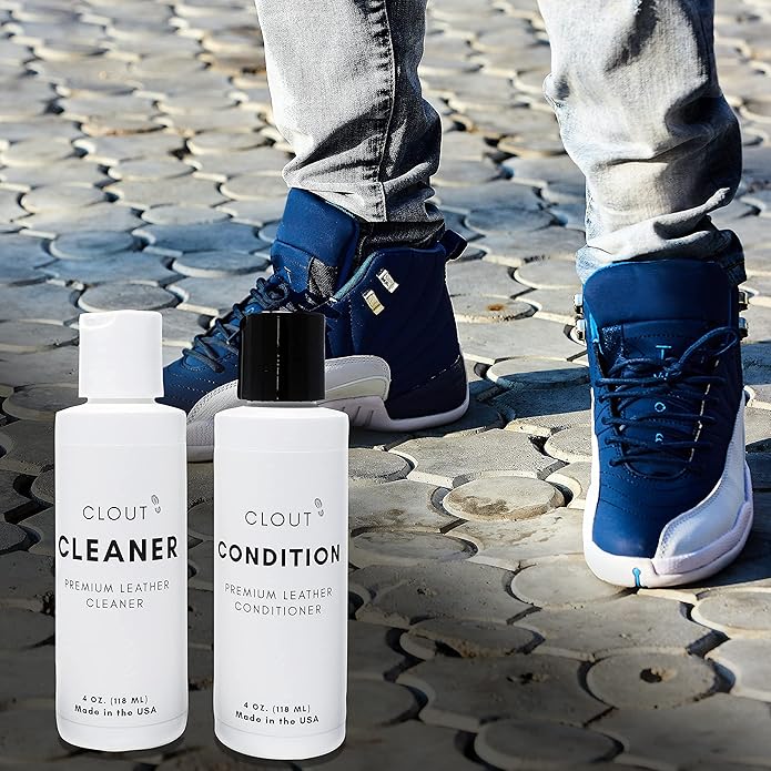 CLOUT Premium Leather Sneaker Care Kit - Shoe Cleaner and Conditioner for Shoes, Boots & Accessories - Safe for All Colored and White Leather