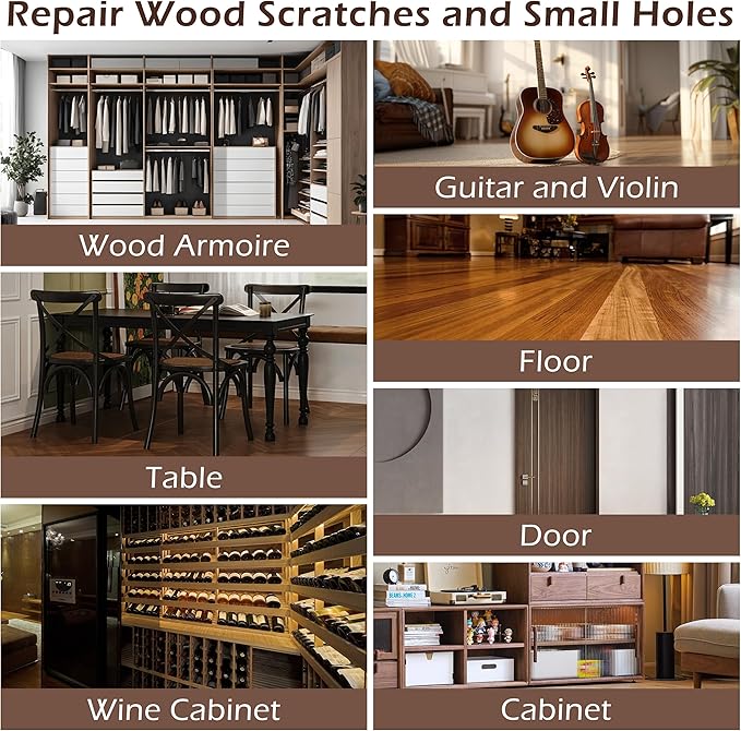 Oriflame Wood Furniture Markers Touch Up: 12-Color Wood Stain Pens Repair for Scratches/Stains in Floors/Table/Cabinets/Desks/Bedposts/Door(Hardwood/Laminate)