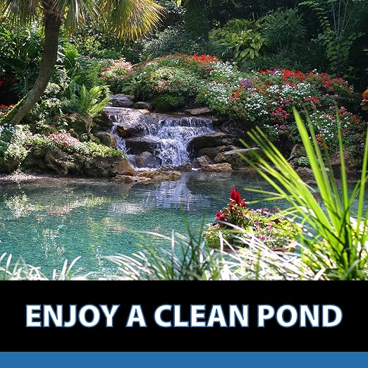 CrystalClear MuckOff Natural Pond Muck Treatment Sludge Remover, 96 Tablets | Living beneficial bacteria clarifier with enzyme for water gardens, fountains & bird baths; fish, aquatic animal & pet safe