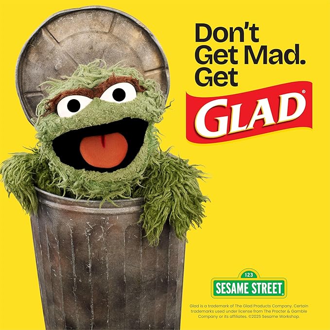 Glad ForceFlex MaxStrength with Clorox Tall Kitchen Trash Bags, 13 Gal, 34 Ct (Package May Vary)