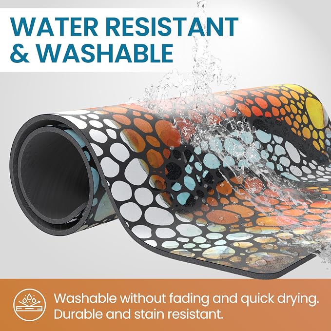Flipper Luxurious Waterproof Aquarium Mat, Ideal for Fish Tank Cleaning, Anti-Slip Door Mat with Custom Art, Computer Mat, and Desktop Mat - Long Lasting and Durable