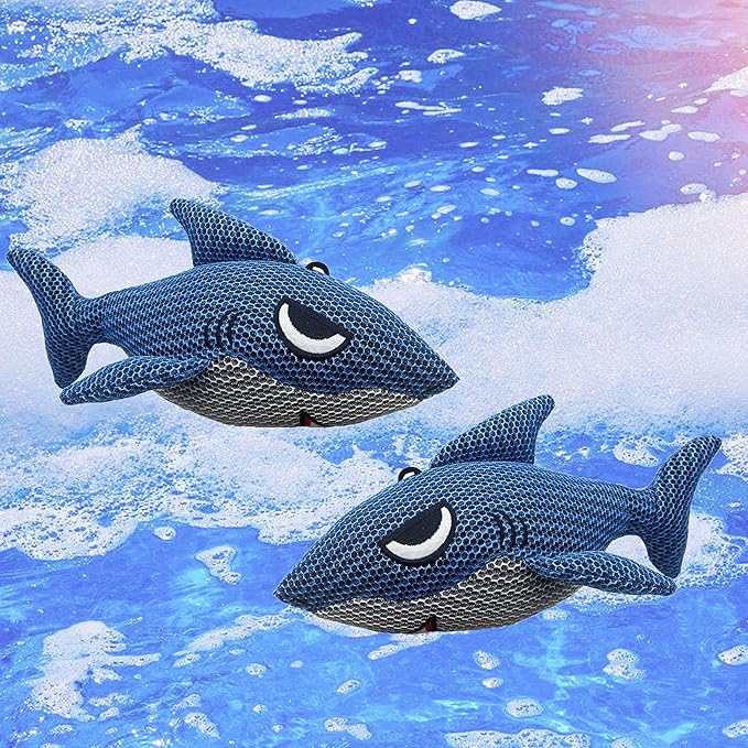 Hot Tub Scum Absorber Shark-2 Pack Hot Tub Cleaner Hot Tub Sponges Scum Collector，Keeps Water Clear for Adults Reusable Pool Scum Absorber