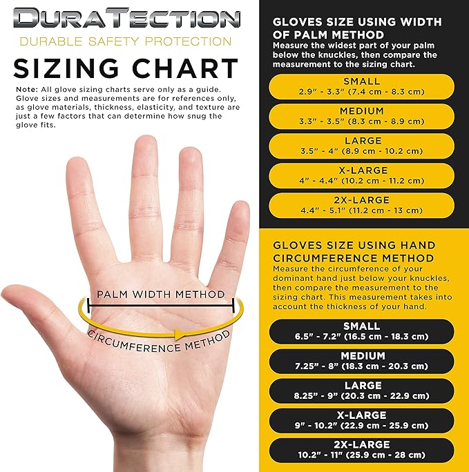 Dura-Gold Heavy Duty Black Nitrile Disposable Gloves, 6 Mil - Latex Free, Powder Free, Textured Grip