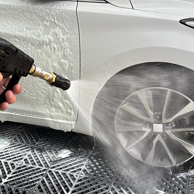 JOEJET Adjustable Downstream Soft Wash Twist Nozzle, 7-12 GPM | 0-60° Adjustable Long Range Spray Nozzle with 1/4" Quick Connect Plug, for Roof Cleaning, 1000-6000 PSI