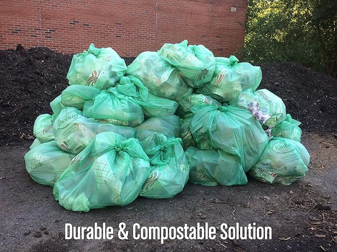 BioBag Compostable Lawn & Leaf Yard Waste Bags, 33 Gallon, 10 count (pack of 2)