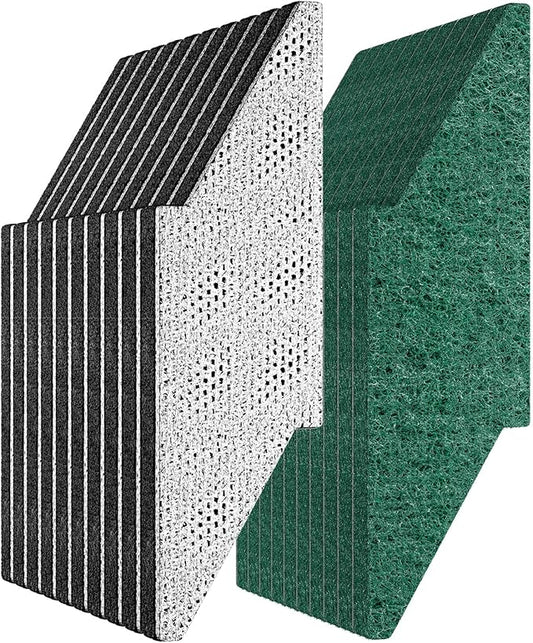 20 PCS Cleaning Cloths,10 PCS Cleaning Sponge and 10 PCS Wire Dishwashing Rags,BBQ Brush Accessory for Hillyfe Grill Electric Cleaning Brush,Disposable Replacement Cleaning Cloths,Easy to Install