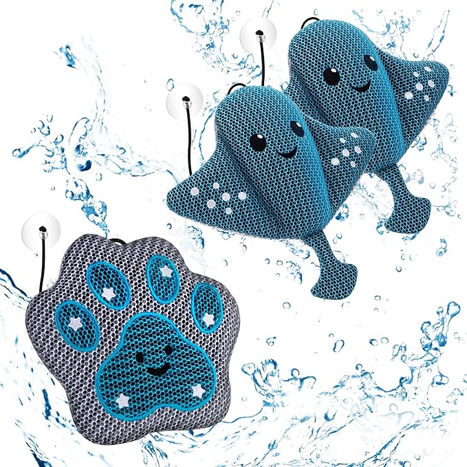 Hot-Tub-Scum-Absorber-Devilfish 2 Pack & Hot-Tub-Scum-Absorber-Professional-Paw 1 Pack Hot-Tub-Scum-Absober-Kits Floating-Sponge-Scum-Remover Reusable-Scum-Bug-Oil-Scum-Absorbing-Sponge