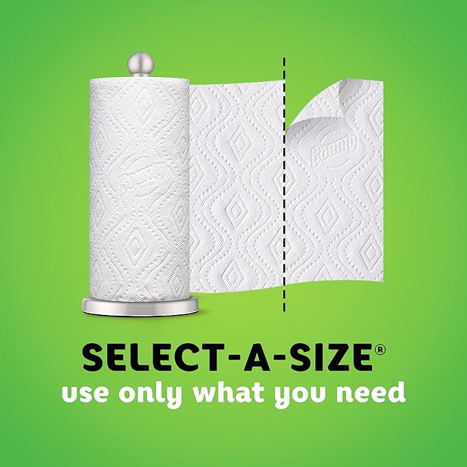 Bounty Select-A-Size Paper Towels, Print, 6 Double Rolls = 12 Regular Rolls