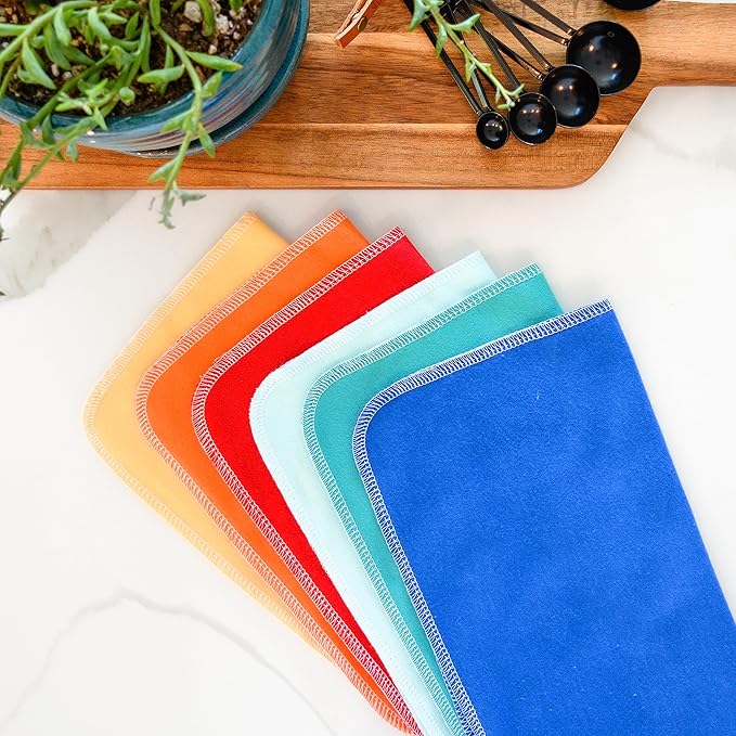 Marley's Monsters UNpaper Towels - 12 Count roll, Reusable Paper Towels Paperless, Cotton, Tree Free (Sunset)