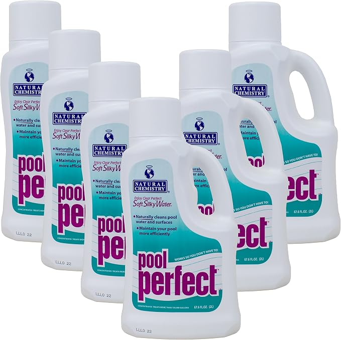 Natural Chemistry Pool Perfect, 2 L, 6 Pack | Pool Cleaner to Eliminate Contaminant, Debris, and Other Residue
