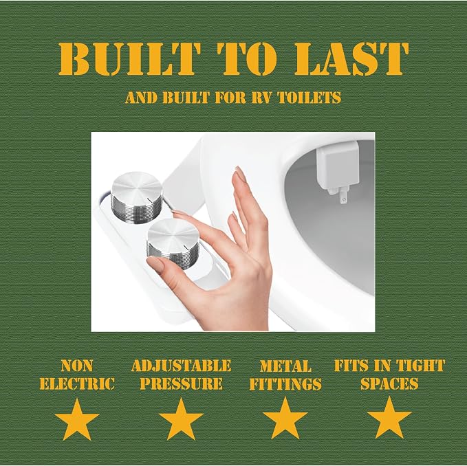 RV Bidet Made to Fit Your RV and Camper Trailer | Easy to Install and Self Cleaning | Non Electric | Upgrade Your RV