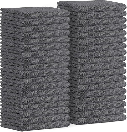 Avalon Towels Microfiber Cleaning Cloths (Value Pack of 36) - Size 16 x 16 Inches, Highly Absorbent Cleaning Rags, Lint Free, Reusable and Washable, Microfiber Towels for Cars