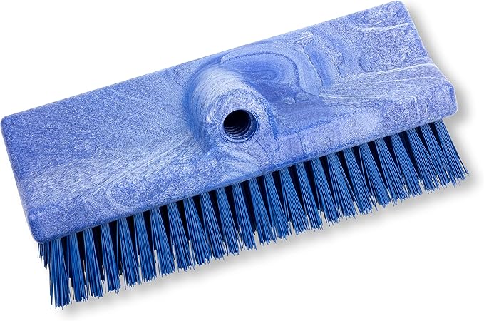 SPARTA 40423EC14 Plastic Floor Scrub Brush, Wall Brush, Equipment Brush With Nonabsorbent Bristles For Industrial Kitchens, Hospitals, Commercial Cleaning, 10 Inches, Blue