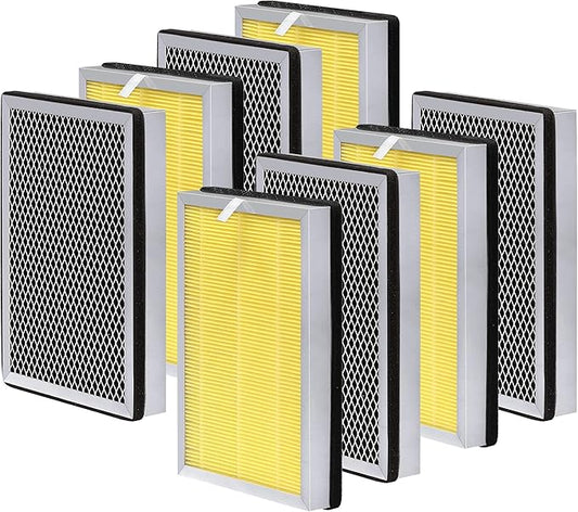 Pet Care MA Series 25 Replacement Filter compatible with MA Series 25 Air Pur-ifier, 3-in-1 Composite Filter with Upgrade Activated Carbon, H13 True HEPA and Pre-filter, Pack of 8