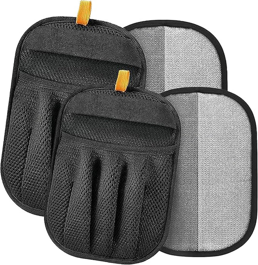 Pet Hair Removal Glove for Cats & Dogs ‒ Pack Upgraded Five-Finger Electrostatic, Reusable Double-Sided Magic Brush Tool for Couch, Furniture, Carpet, Clothing & Car Seat, 2 Pack.