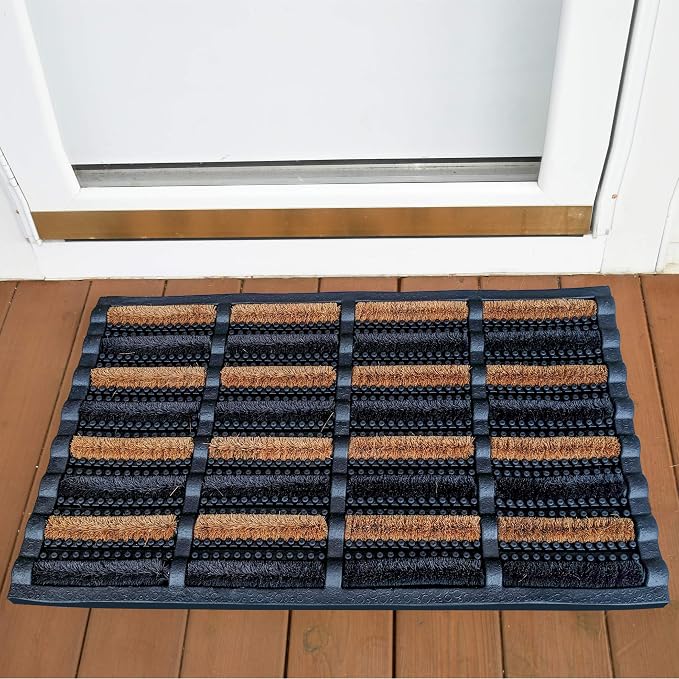 FOOTMATTERS Ninamar Mud Scrubber Tray Mat – 29.5 x 17.5 inch - 2 Pack