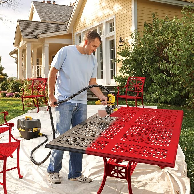 Wagner Spraytech 0529091 FLEXiO 5000 Stationary HVLP Paint & Stain Sprayer, Sprays Most Unthinned Latex, Includes 2 Nozzles, iSpray Nozzle & Detail Finish Nozzle, Complete Adjustability for All Needs