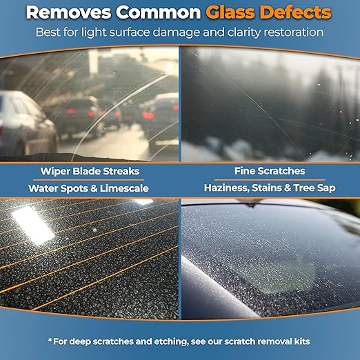 GLASS POLISH PRO Cerium Oxide Glass Polishing Powder – 8.8oz (250g) High-Grade 85% Pure Suspension-Treated Formula, 3.5 Micron for Glass Scratch Removal, Windshield Polishing and Restoration