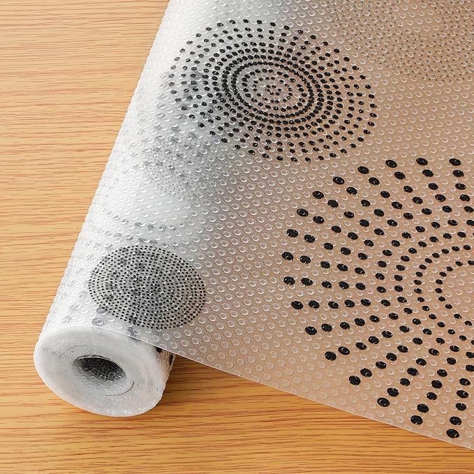 Cooyes Shelf and Drawer Liner for Kitchen Cabinets – Non-Adhesive, Waterproof, Non-Slip Cabinet Liners for Scratch Protection, Desk, Refrigerator, Shelves, Drawers with Modern Pattern