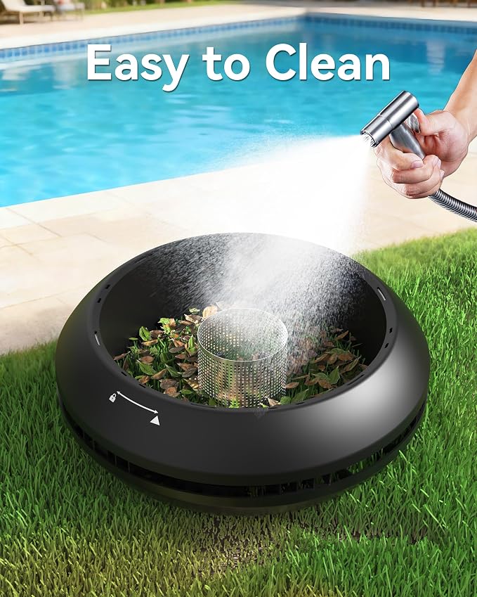Y60 Cordless Solar Pool Skimmer - 2026 Automatic Robotic Pool Surface Cleaner with 360° All-Around Intake, Dual Charging, 12H Deep Cleaning for In-Ground & Above Ground Pools