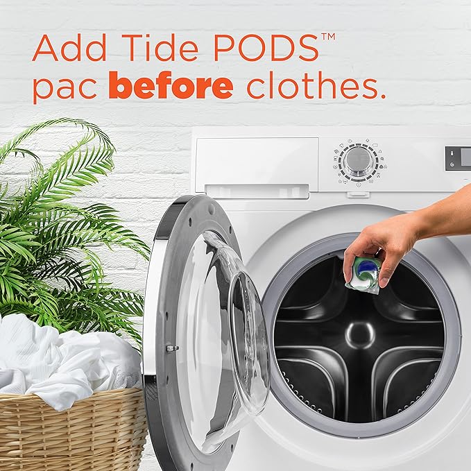 Tide Hygienic Clean Heavy 10x Duty Power PODS Laundry Detergent Pacs, Original, 25 count, For Visible and Invisible Dirt (Pack of 2)