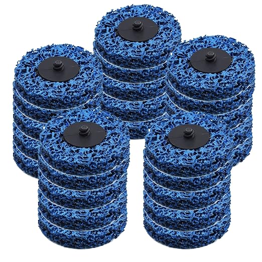 kimllier 25Pcs 3 Inch Quick Change Easy Strip Discs Stripping Wheel R Type Rust Cleaning Wheel Fit for Angle Grinders Grind Rust Strips Paint Cleans Welds