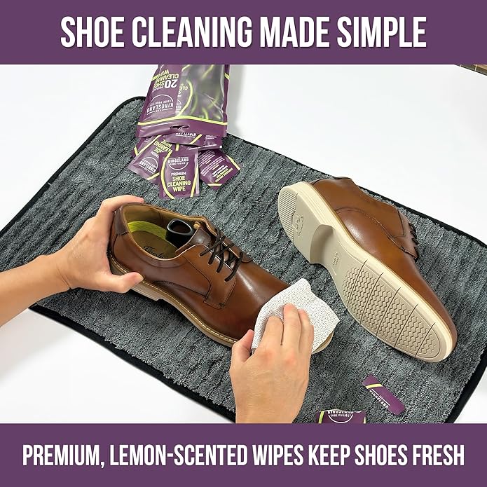 3 Pack Shoe Care Kit with Premium Shoe Trees & Shoe Cleaning Wipes, Travel Friendly & Ideal for All Shoe Types