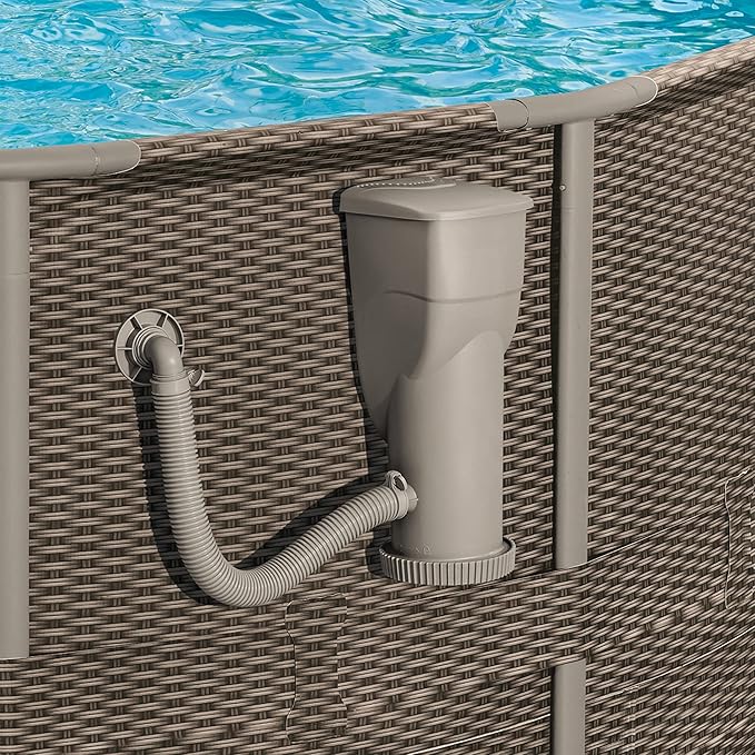 Funsicle SkimmerPlus 1,500 GPH 2-in-1 Filter Pump and Skimmer System for Above Ground Swimming Pools - Easy Pool Cleaning & Maintenance