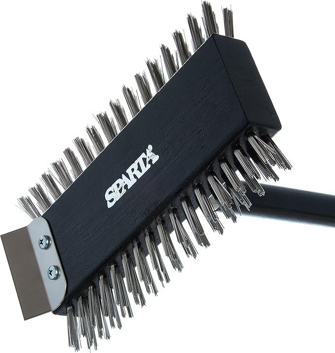 SPARTA Stainless Steel Grill Brush and Scraper Set
