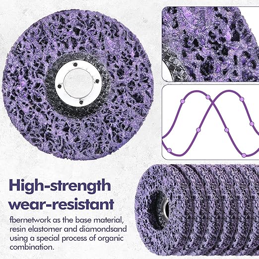 Landhoow 20 Pcs Strip Discs Rust Remover Wheel 4-1/2'' x 7/8'' Stripping Wheel Paint Disc Abrasive for Rust Oxidation Welds Metal and Wood Angle Grinder