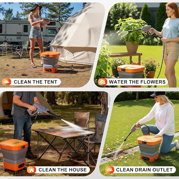 Cordless Washer with 16FT Hose
